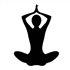 Silhouette of person doing yoga